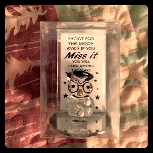 Graduation Owl Glass Figurine & Plaque Gift